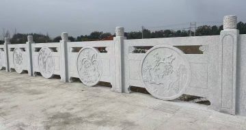 台州芝麻白河道栏杆 石材栏杆