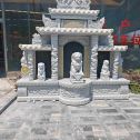 台州芝麻白中国黑石材套墓 花岗岩墓碑