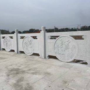 台州芝麻白河道栏杆 石材栏杆