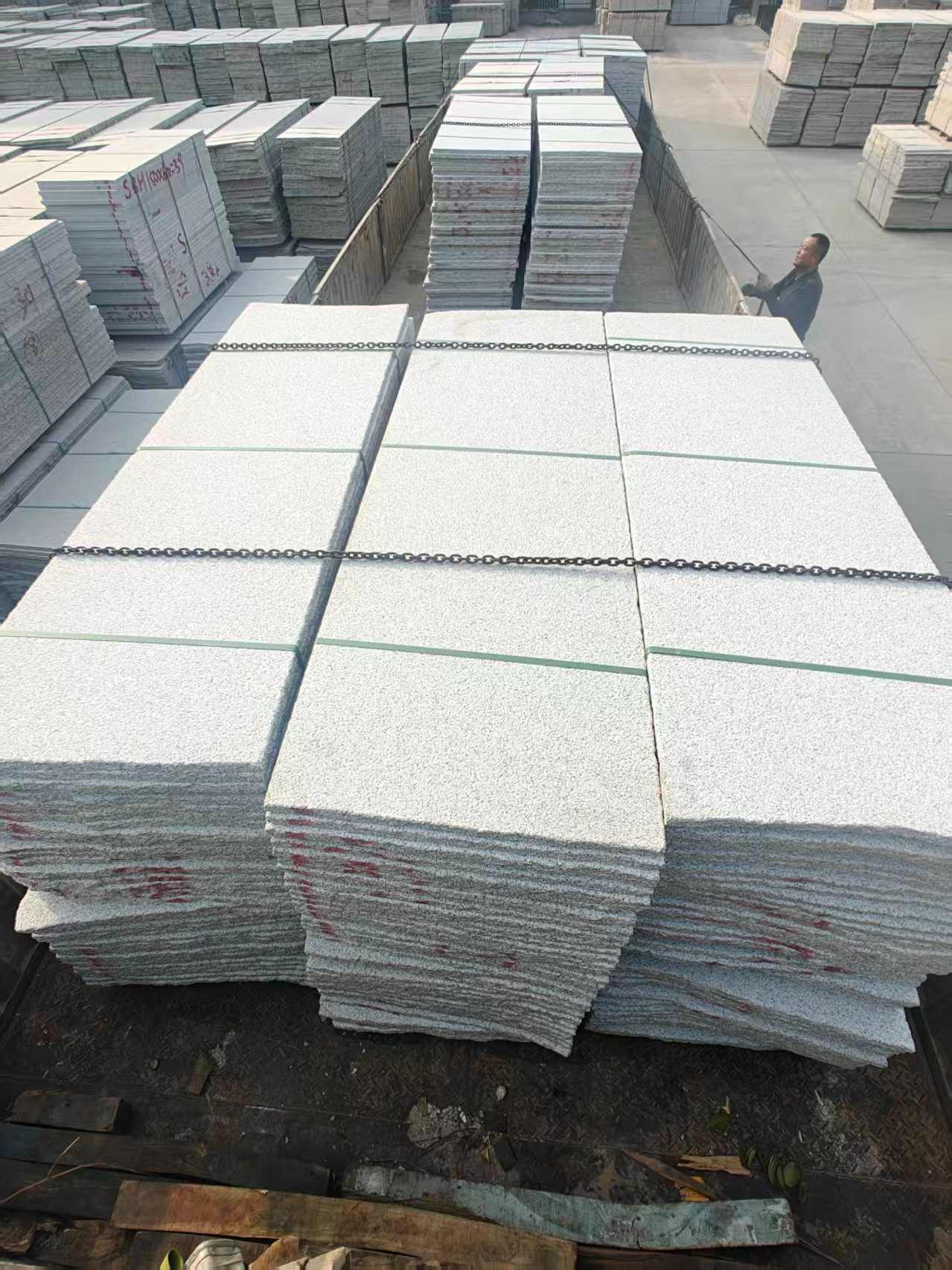 台州芝麻白毛板，石材毛板