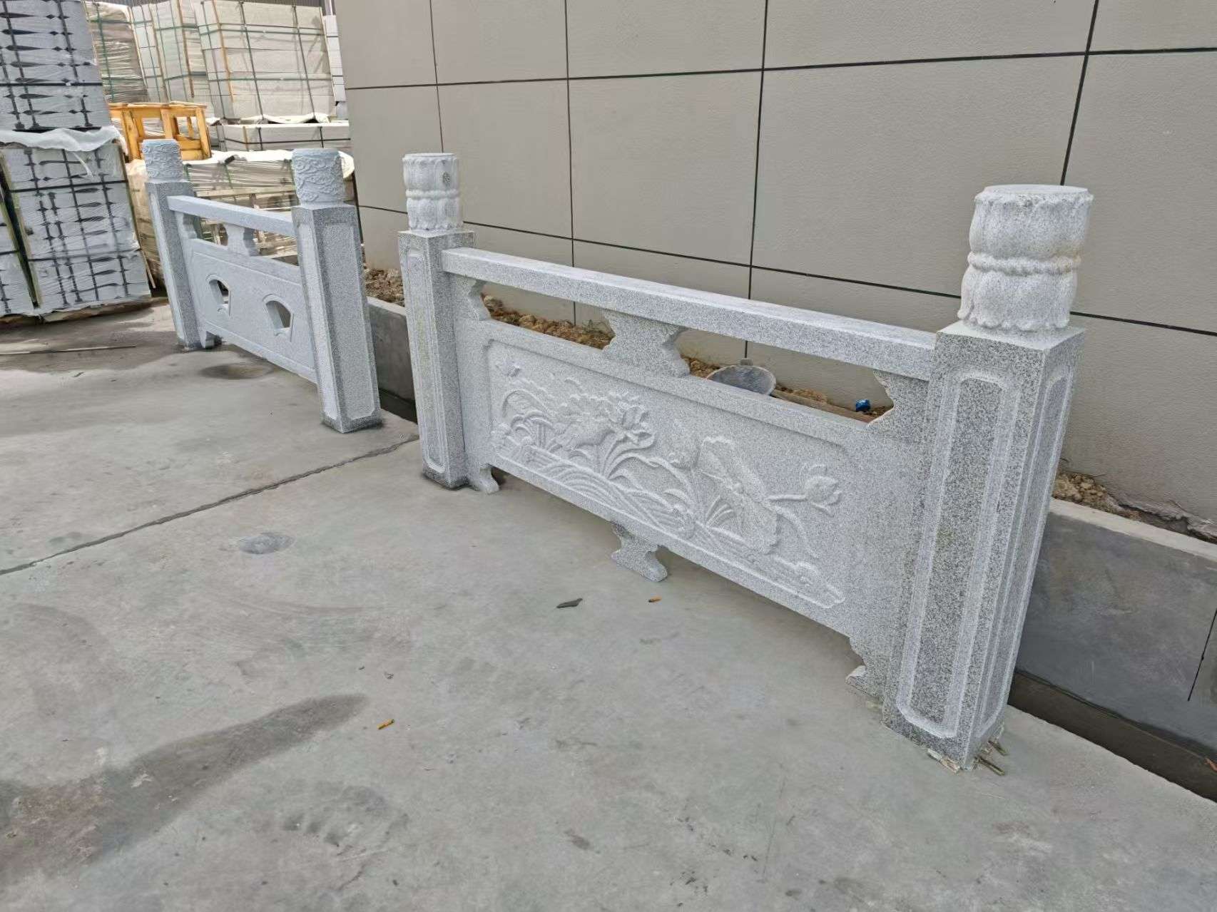 台州芝麻白河道栏杆 石材栏杆